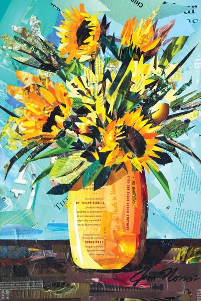 Sunflower Arrangement by Jim Nonas multi panel art