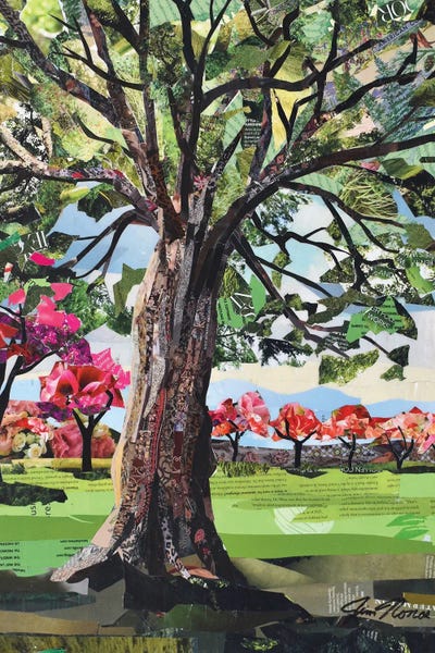 Tree Pink Back by Jim Nonas multi panel art