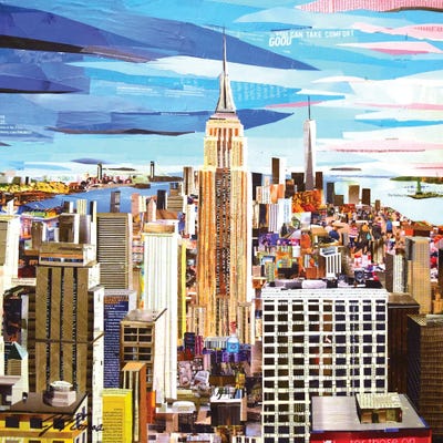 View Of Manhattan by Jim Nonas canvas print