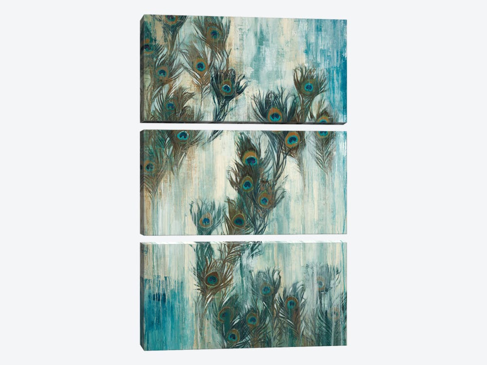 Proud As A Peacock by Liz Jardine 3-piece Canvas Art Print