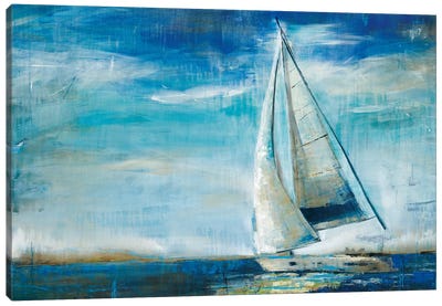 Sail Away Canvas Art Print - Scenic & Nature Bedroom Art