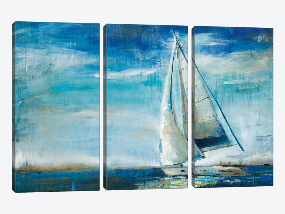 Sail Away by Liz Jardine 3-piece Canvas Wall Art