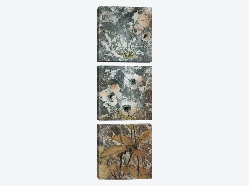 Slender Blossoms II by Liz Jardine 3-piece Canvas Wall Art