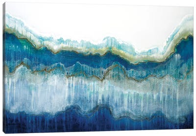 Surf's Up Canvas Art Print - Blue Abstract Art