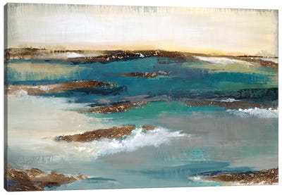 Coastal Bluff Canvas Art Print - Coastal & Ocean Abstract Art