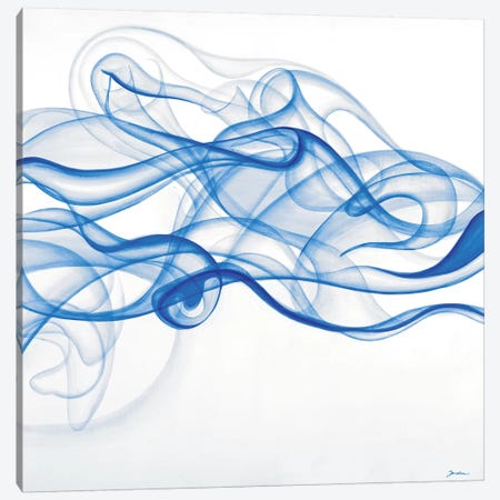 Smoke Signals (Blue) Canvas Print #JAR145} by Liz Jardine Canvas Art Print