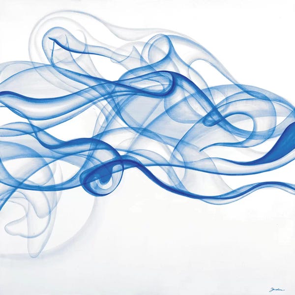 Third And Wall Art Group: Smoke Signals (Blue) by Liz Jardine