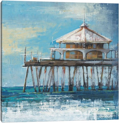 Boardwalk Pier Canvas Art Print - Nautical Art