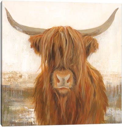 Happy Yak Canvas Art Print - Farm Animal Art