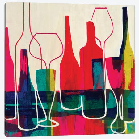 Raise Your Glass Canvas Print #JAR172} by Liz Jardine Art Print
