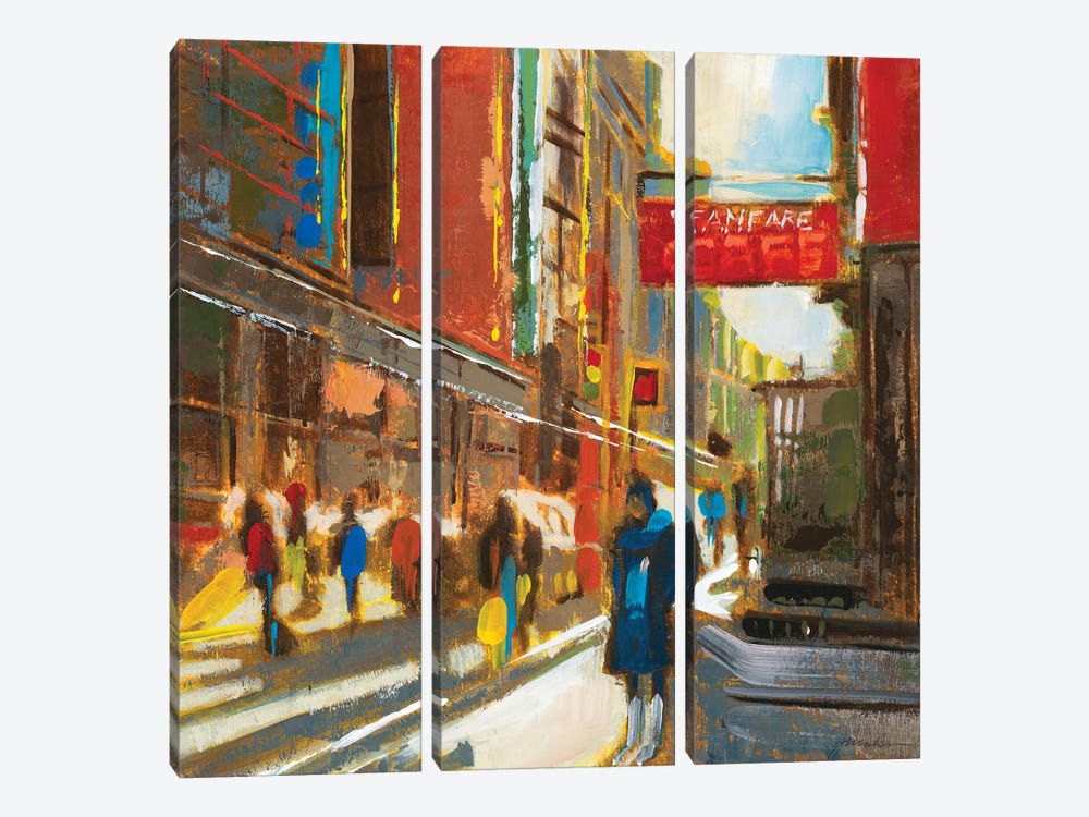 Bright Lights, Big City III by Liz Jardine 3-piece Canvas Artwork