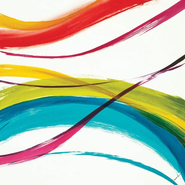 Linear Abstract: Neon Currents I by Liz Jardine