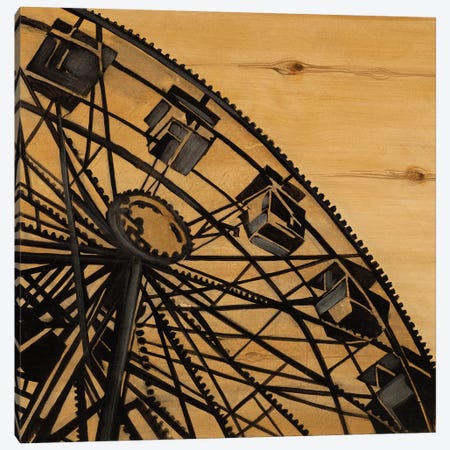 Vintage Ferris Wheel Canvas Print #JAR253} by Liz Jardine Canvas Wall Art
