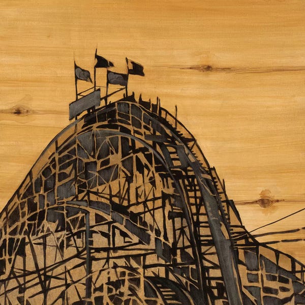 Amusement Parks: Vintage Roller Coaster by Liz Jardine