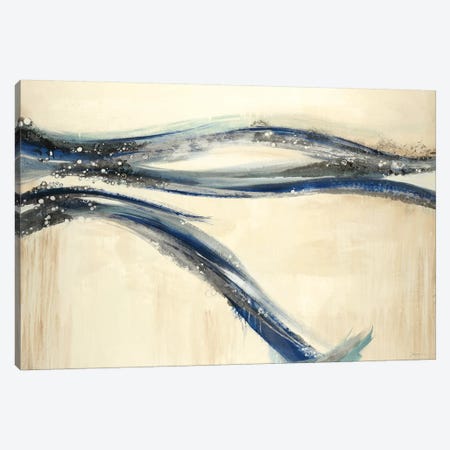 Catching A Blue Wave Canvas Print #JAR258} by Liz Jardine Canvas Art