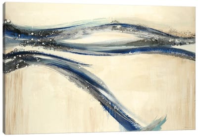 Catching A Blue Wave Canvas Art Print - Liz Jardine