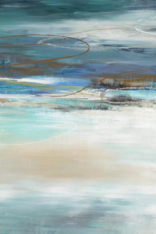 Geo Cache In Aqua Tones by Liz Jardine wall art