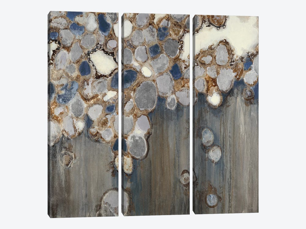 Indigo Oyster Shells 3-piece Art Print
