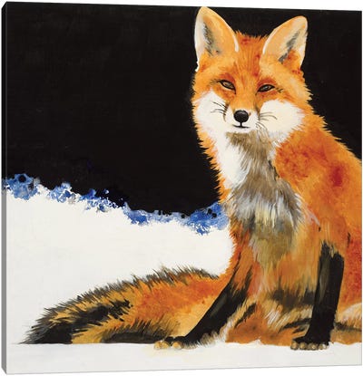 Fox Canvas Art Print - Orange Art