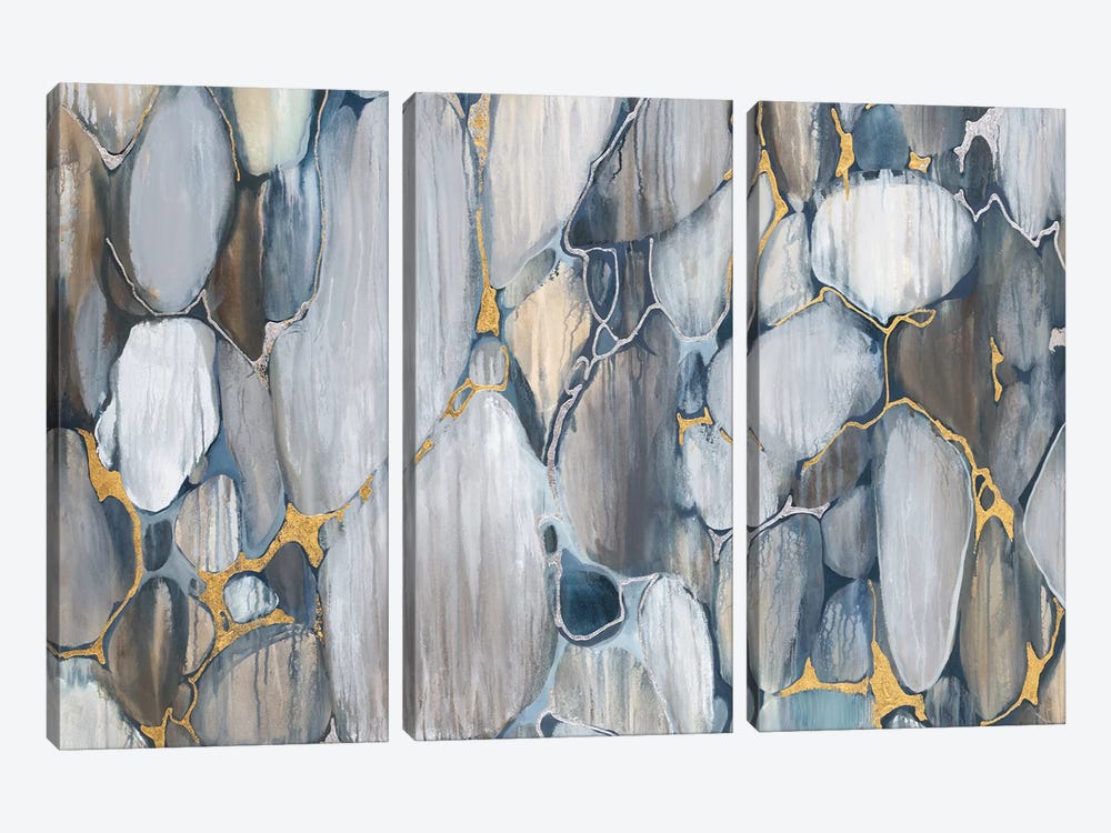River Rocks by Liz Jardine 3-piece Canvas Print