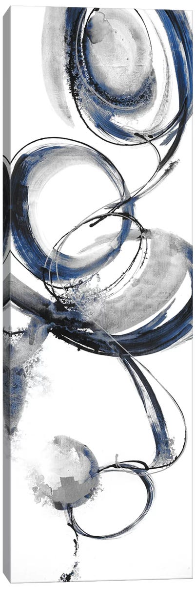 Calligraphy V9 Canvas Art Print - Black & White Abstract Art