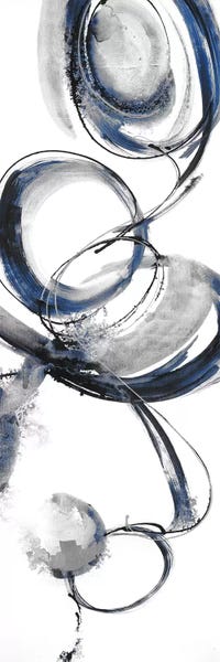 Black & White Abstract Art: Calligraphy V9 by Liz Jardine