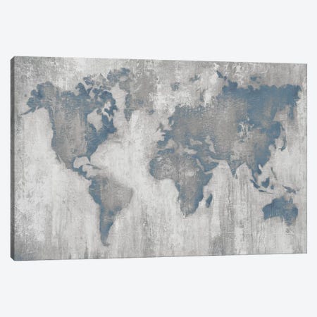 Map of the World V4 Canvas Print #JAR323} by Liz Jardine Canvas Artwork