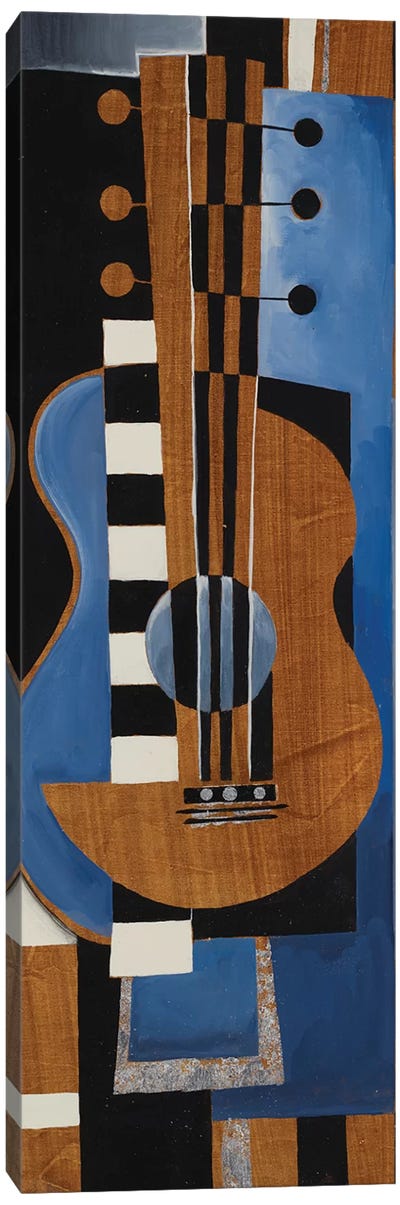 Blues Guitar Canvas Art Print - Musical Instrument Art