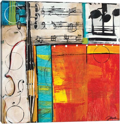 Sheet Music II Canvas Art Print - Musical Notes Art