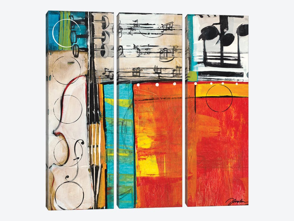 Sheet Music II by Liz Jardine 3-piece Canvas Artwork