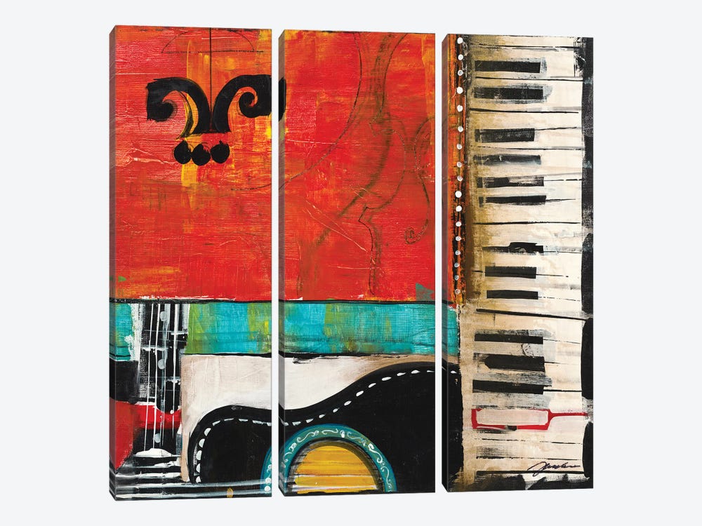 Sheet Music IV by Liz Jardine 3-piece Canvas Print
