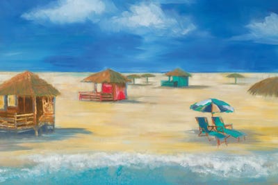 Beach Bungalows by Liz Jardine art print