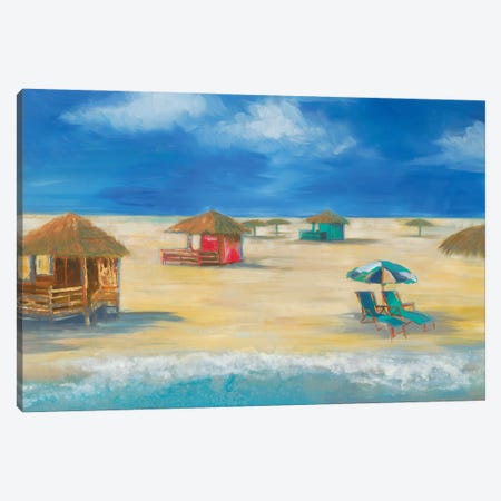 Beach Bungalows Canvas Print #JAR344} by Liz Jardine Art Print