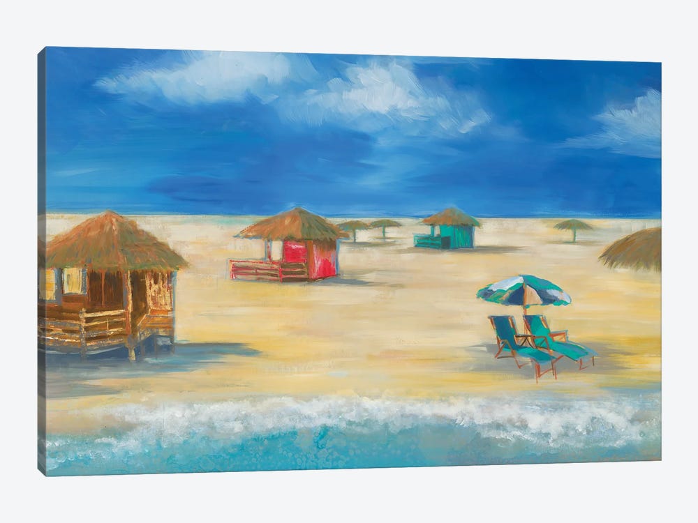 Beach Bungalows by Liz Jardine 1-piece Canvas Wall Art