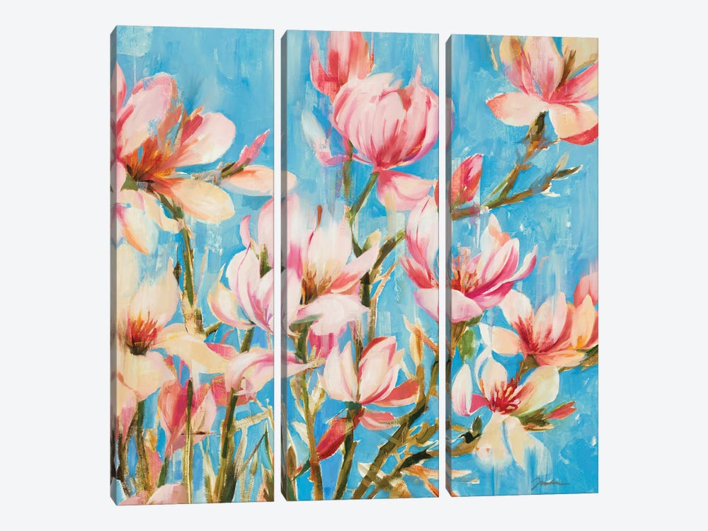 Magnolias In Bloom by Liz Jardine 3-piece Canvas Art