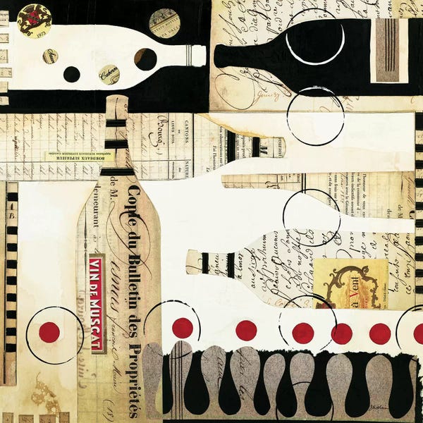 Liz Jardine: Deco Vino I by Liz Jardine
