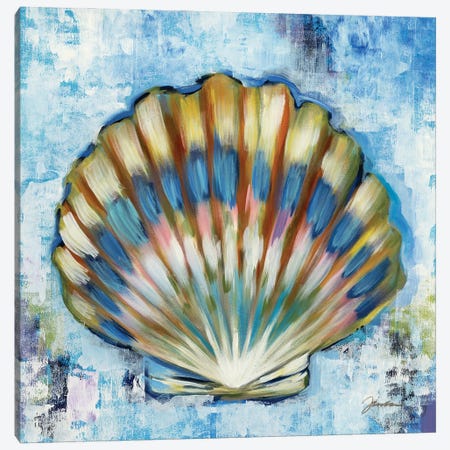Sunshine Shells I Canvas Print #JAR424} by Liz Jardine Canvas Wall Art