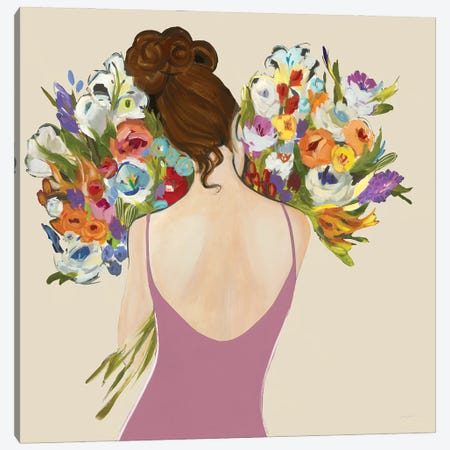 Fragrant Flowers Canvas Print #JAR434} by Liz Jardine Art Print