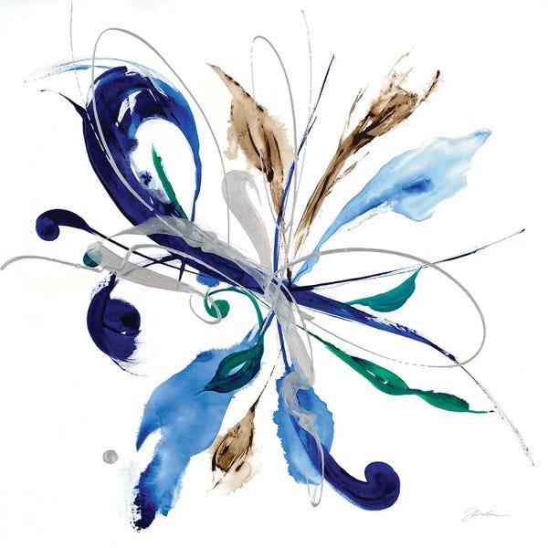 Minimalist Paintings: Floral Spray by Liz Jardine
