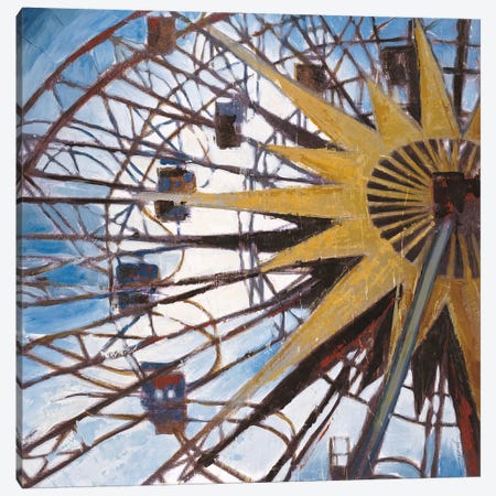 Ferris Wheel Canvas Print #JAR45} by Liz Jardine Canvas Artwork