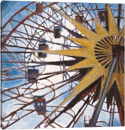 Ferris Wheel Canvas Art Print - Liz Jardine