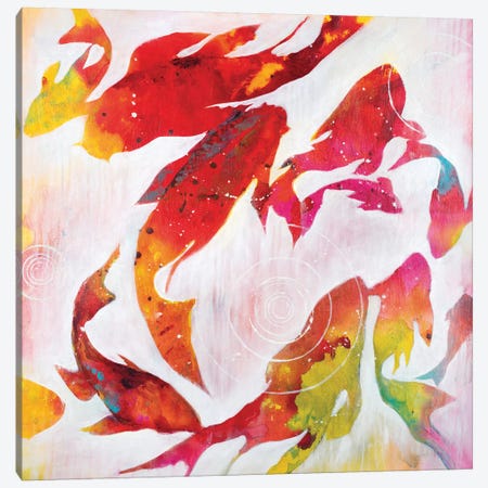 Koi Pond Canvas Print #JAR75} by Liz Jardine Canvas Print