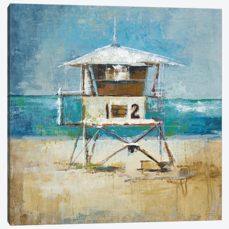 Lifeguard Tower Canvas Print #JAR80} by Liz Jardine Canvas Print