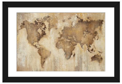 Map Of The World Paper Art Print - Maps