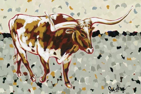 Folksy Fauna: Longhorn Steer by Jodi Augustine