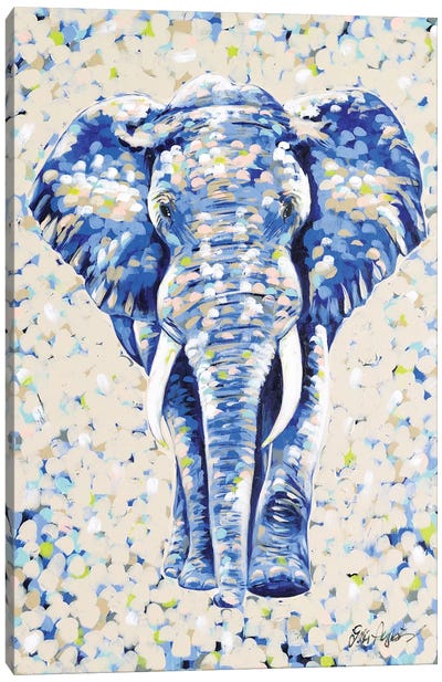 Peanut Elephant Canvas Art Print - Elephant Art