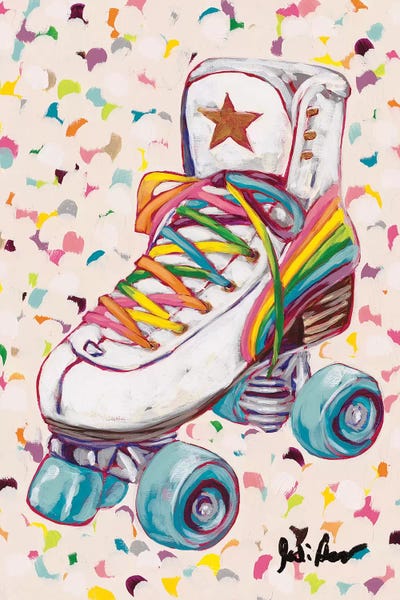 Kids Sports Art: Retro Rainbow by Jodi Augustine