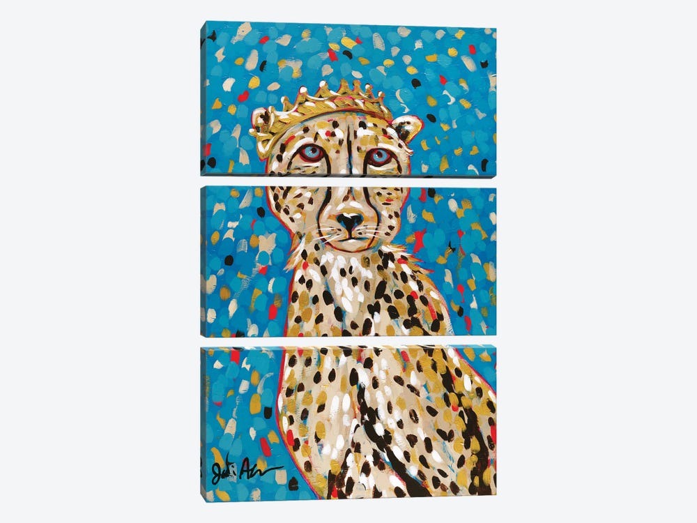 Queen Cheetah by Jodi Augustine 3-piece Canvas Wall Art