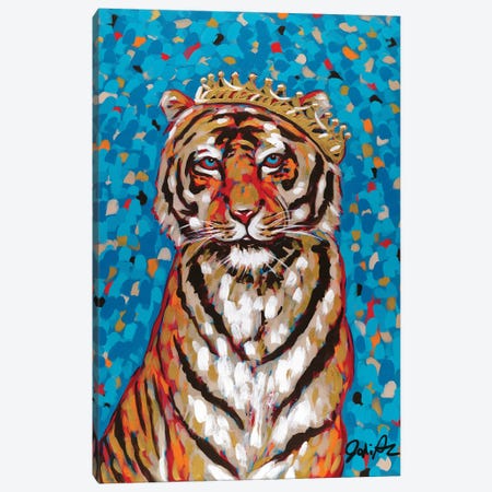 Queen Tiger Canvas Print #JAU20} by Jodi Augustine Canvas Art