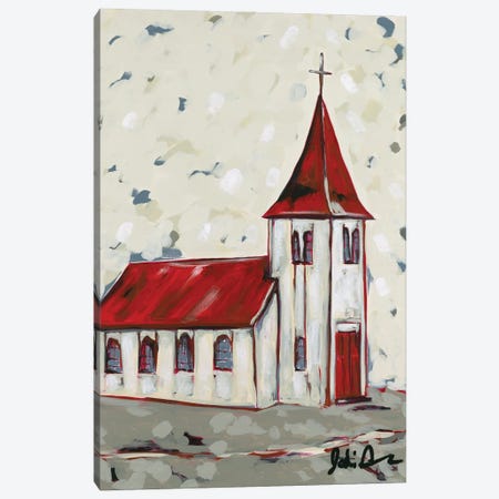 Here Is The Church Canvas Print #JAU26} by Jodi Augustine Art Print